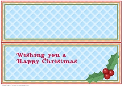 LARGE DL CARD - HAPPY CHRISTMAS BUNTING INSERT