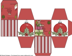 All in One Gift Box - Christmas Bears and Baubles