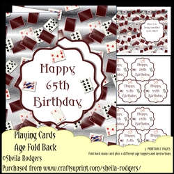 PLAYING CARDS AGE FOLD BACK