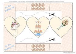Wedding Cake Heart Tri Shutter Card