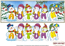 SNOWMEN NAMES LARGE DL - AUTUMN