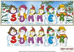SNOWMEN NAMES LARGE DL - SUMMER