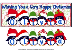 PENGUIN HATS NAMES - OLIVIA