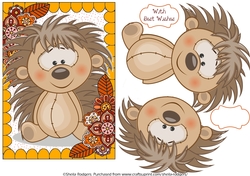 Floral Frame Hedgehog