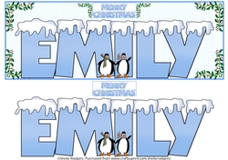 SNOW CAPPED NAMES - EMILY