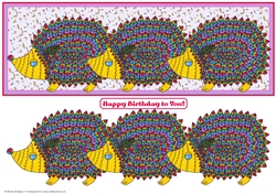 Rainbow Hedgehogs In A Row