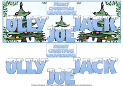 SNOW CAPPED NAMES - GRANDSONS OLLY JACK JOE