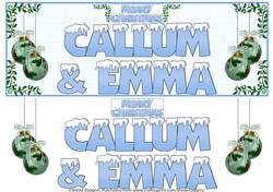 SNOW CAPPED NAMES - CALLUM & EMMA