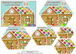 New Home Gingerbread House Hexagon Pyramid