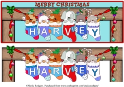 STOCKING PETS NAMES - HARVEY