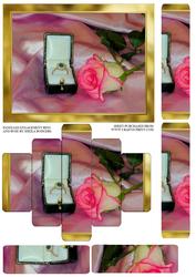 Panelled Engagement Ring and Rose