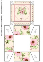 Pink Flowers in Vase Gift Box