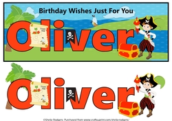 PIRATE NAME CARD - OLIVER