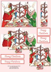 Panelled Christmas Eve Bunnies