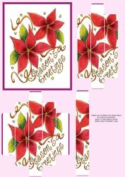 Panelled Poinsettia Greetings