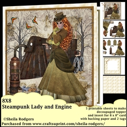 Steampunk Lady and Engine