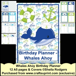 Birthday Planner - Whales Ahoy