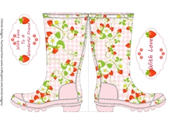 WELLIES - STRAWBERRIES