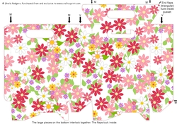 Gusset Sided Gift Bag - Bright Flowers