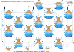 Gusset Sided Gift Bag - Goodnight Bears