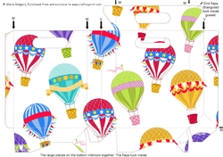 Gusset Sided Gift Bag - Hot Air Balloons 1