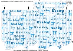 Gusset Sided Gift Bag - Its A Boy