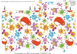 Gusset Sided Gift Bag - Monsters Assorted