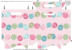 Gusset Sided Gift Bag - Shabby Chic Christmas 1