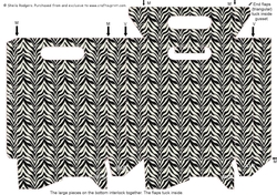 Gusset Sided Gift Bag - Zebra Print