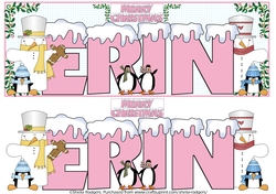 SNOW CAPPED NAMES - ERIN PINK