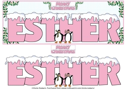 SNOW CAPPED NAMES - ESTHER PINK
