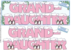 SNOW CAPPED NAMES - GRANDDAUGHTER PINK