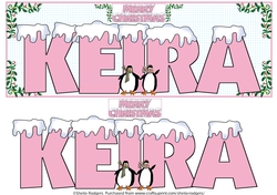 SNOW CAPPED NAMES - KEIRA PINK