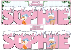 SNOW CAPPED NAMES - SOPHIE PINK