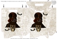 Gusset Sided Gift Bag - Grungy Steampunk Skull Halloween 1