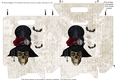 Gusset Sided Gift Bag - Grungy Steampunk Skull Halloween 2