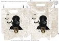 Gusset Sided Gift Bag - Grungy Steampunk Skull Halloween 3