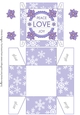 GIFT BOX - PURPLE POINSETTIAS