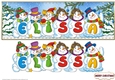 SNOWMEN NAMES LARGE DL - ELISSA