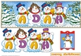 SNOWMEN NAMES LARGE DL - ADAH