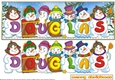SNOWMEN NAMES LARGE DL - DOUGLAS