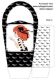 LARGE ROUND TOP GIFT BAG - CATCHING FEATHERS