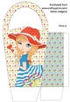 LARGE ROUND TOP GIFT BAG - WINKING GIRL