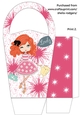 LARGE ROUND TOP GIFT BAG - GIRL WITH TEDDY