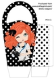 LARGE ROUND TOP GIFT BAG - GIRL WITH CAMERA