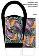 LARGE ROUND TOP GIFT BAG - TATTOO DESIGN DRAGONS 1