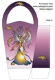 LARGE ROUND TOP GIFT BAG - TATTOO DESIGN LADY 1