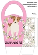 LARGE ROUND TOP GIFT BAG - DOGS EYES 2