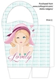 LARGE ROUND TOP GIFT BAG - LOVELY GIRL IN HAT