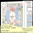 7x7 Watercolour Baby Animal - Rabbit